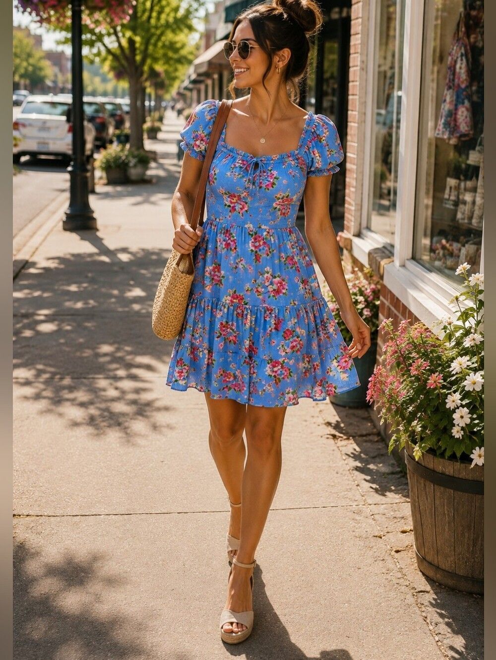Fashion Nova Floral Flowy Dress